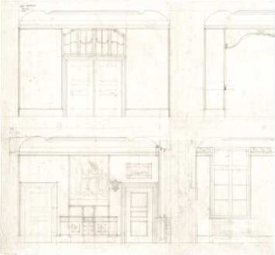 Fischer, Theodor; Nürnberg; Haus Adelsberger - Wandabwicklungen, Schnitt