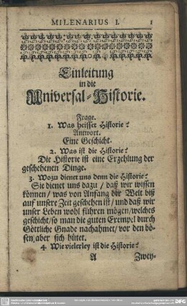 Einleitung in die Universal-Historie