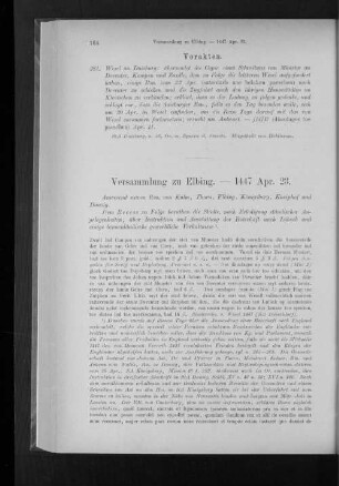 Versammlung zu Elbing. - 1447 Apr. 23.
