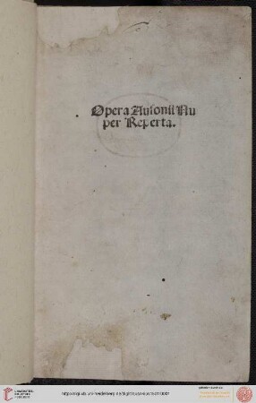 Opera Ausonii Nuper Reperta