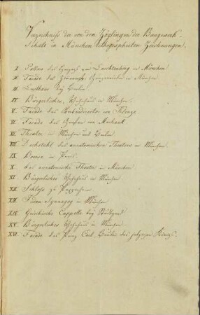 Verzeichniss der von den Zöglingen der Baugewerk-Schule in München lithographirten Zeichenungen