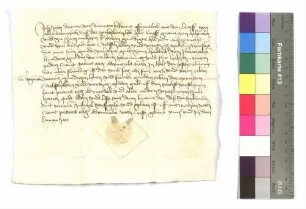 Jörg Turner von Durnau gegen Gottfried und Kraft von Hohenlohe: Schuldsumme; aufgedr. Siegel: