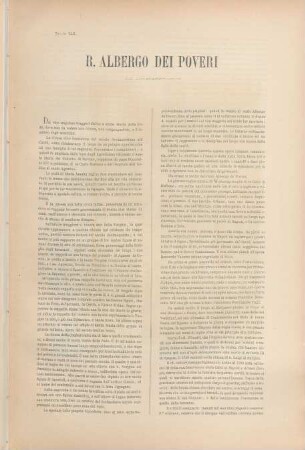 Tavola XLII. R. Albergo dei Poveri