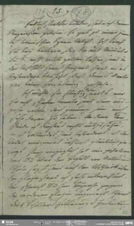Eigenh. Brief von Friedrich von Schlegel an August Wilhelm von Schlegel, o.O., ohne Datumsangabe