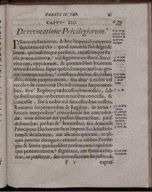 Caput XIII. De revocatione Privilegiorum