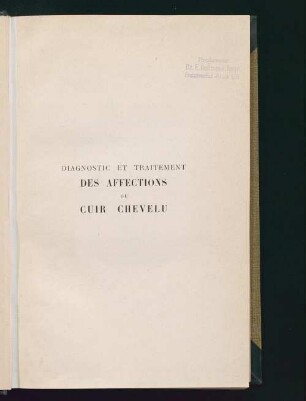 Diagnostic et traitement des affections du cuir chevelu