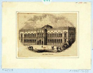 Ansicht der Gemäldegalerie Alte Meister (Semperbau) am Zwinger in Dresden, Blick nach Süden