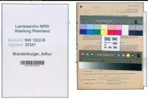 Entnazifizierung Arthur Brandenburger , geb. 25.12.1896 (Gastwirt)