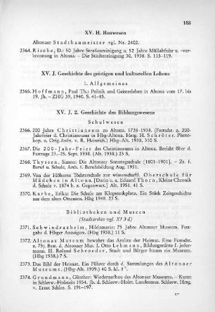 XV. J. 2. Geschichte des Bildungswesens