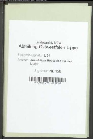 Rechnungen der Ulenburg unter Lippe