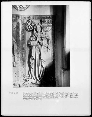 Grabmal mit Bildnisfigur der Margarete von Heppenheim