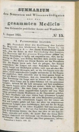 I. Pathologische Anatomie.