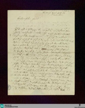 Briefe von Carl von Rotteck an Friedrich Arnold Brockhaus, Heinrich Brockhaus, Friedrich Brockhaus - K 3325 und K 3325a