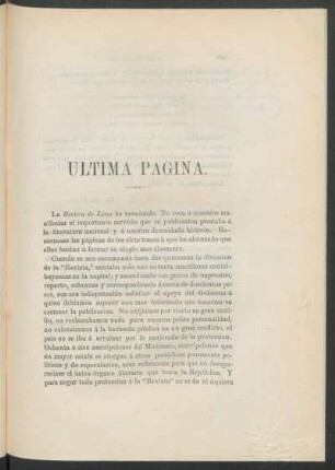 Última pagina.