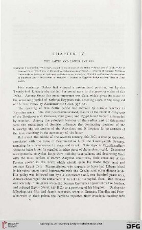 Chapter IV: The Saïtic and lower Empires
