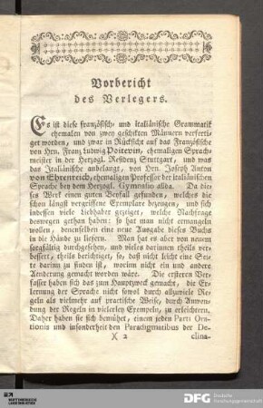 Vorbericht des Verlegers
