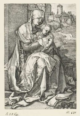 Maria mit dem Kind an der Mauer