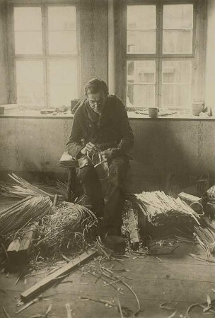 Spankorbflechterei, Lauter, Erzgebirge, 1930
