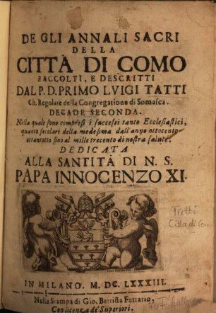 Degli annali sacri della città di Como, 2. (1683)
