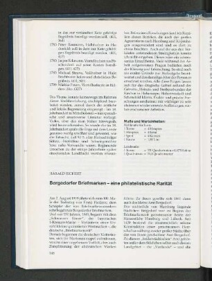 Bergedorfer Briefmarken - eine philatelistische Rarität