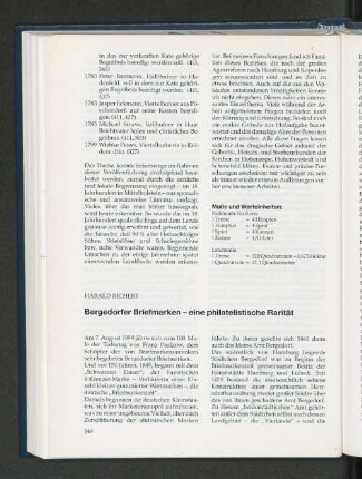 Bergedorfer Briefmarken - eine philatelistische Rarität
