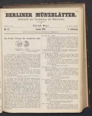 No. 113. Januar 1890