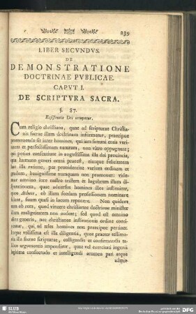 Liber Secundus. De Demonstratione Doctrinae Publiciae