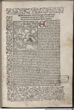 Der Heiligen Leben : Winter- und Sommerteil, 1. Sommerteil