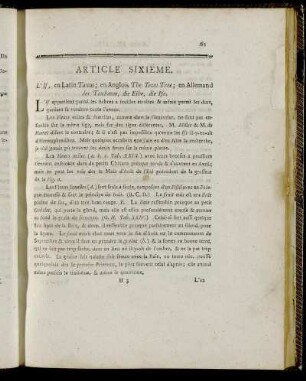 Article Sixiéme.