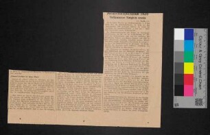 Zeitungsausschnitt zur S.M.H. Möwe