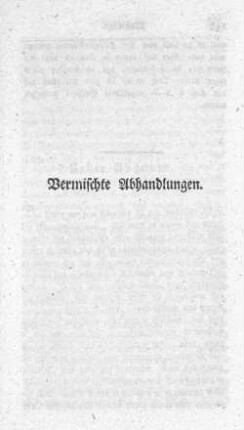 Vermischte Abhandlungen.