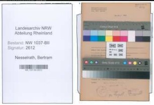 Entnazifizierung Bertram Nesselrath , geb. 02.04.1898 (Kassierer)