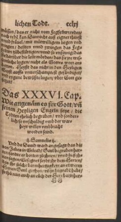 Das XXXVI. Cap. Wie angenäm es fur Gott ... seye/ die Todten ehrlich begraben ...