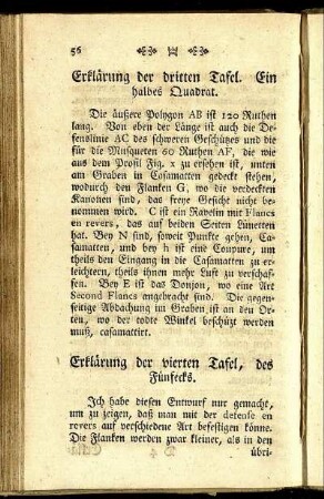 Erklärung der vierten Tafel, des Fünfecks.