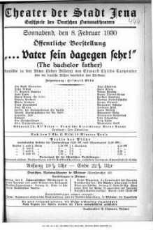"... Vater sein dagegen sehr!" (The bachelor father)
