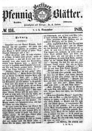 No. 134, 7. u. 8. November