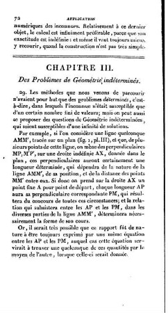 Chapitre III. Des Problèmes de Géométrie indéterminés.