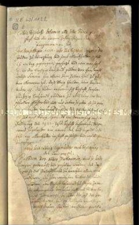 Handgeschriebene Chronik der Bischöfe von Würzburg