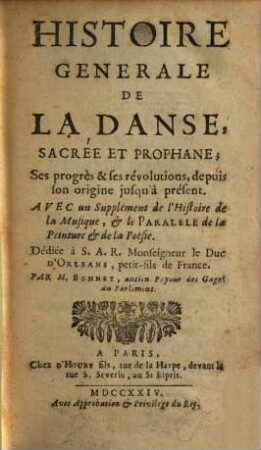 Histoire Générale De La Danse Sacrée Et Profane