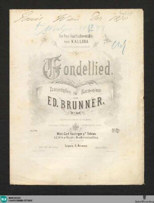 Gondellied : 34tes Werk