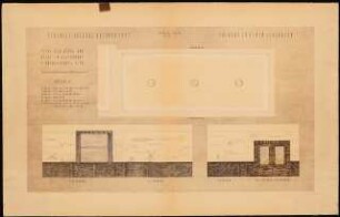 Hauptgebäude eines Flughafens Schinkelwettbewerb 1932: Restaurant: Decke und Wände. Grundriss, Ansichten 1:20