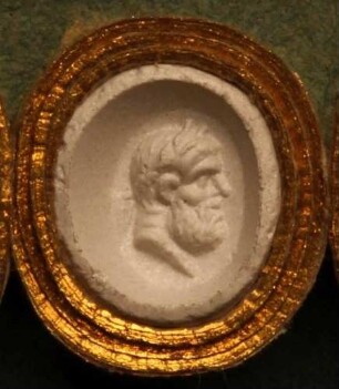 Profilkopf des bärtigen Herkules (Daktyliothek, Erstes Mythologisches Tausend)