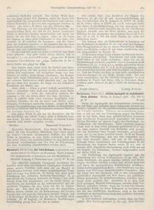 484-485 [Rezension] Bergmann, J., Jüdische Apologetik im neutestamentlichen Zeitalter