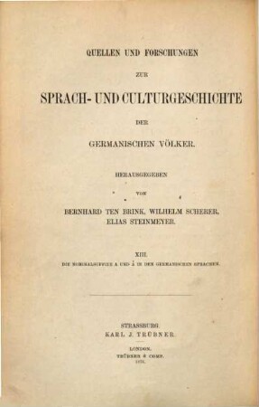 Die Nominalsuffixe A und Â in den germanischen Sprachen