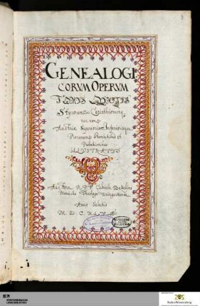 Opera Genealogica Band 4 - HB V 11