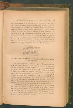 Lo que significa la aparición de Fernández Moreno en la poesía argentina