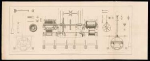 Dampfmaschinen-Bagger für die Vertiefung des Fahrwassers bei Stralsund: Bl. 68: Details des Baggers (aus: Bauausführungen des preußischen Staats, Bd. 1)
