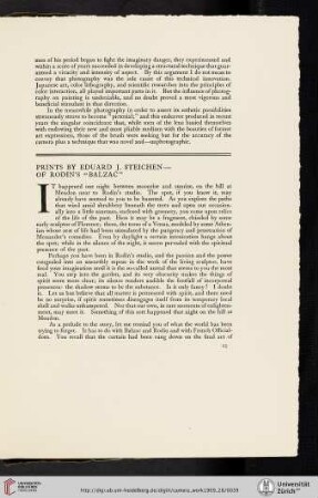Prints by Eduard J. [Jean] Steichen—Of Rodin’s “Balzac”