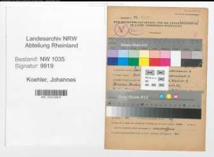Entnazifizierung Johannes Koehler , geb. 03.06.1914 (Ingenieur)