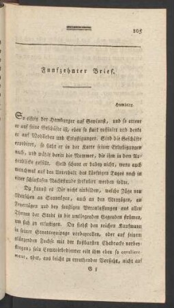 Funfzehnter Brief